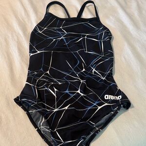 Arena Women's Black and White Patterned One Piece Swimsuit. Size 34